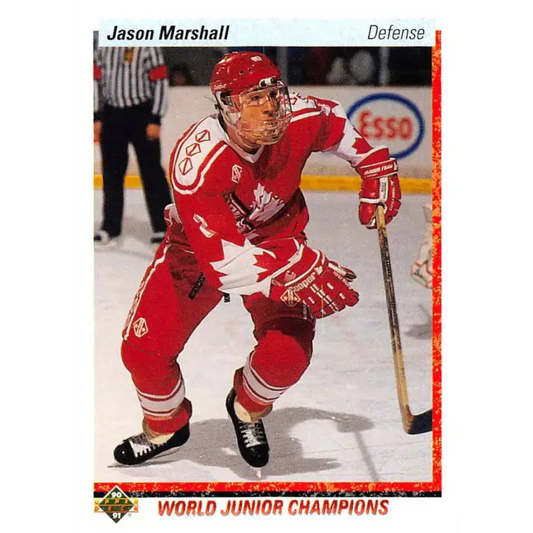 1990-91 Upper Deck #453 Jason Marshall NM-MT RC Rookie Hockey Card - Hockey Card Single