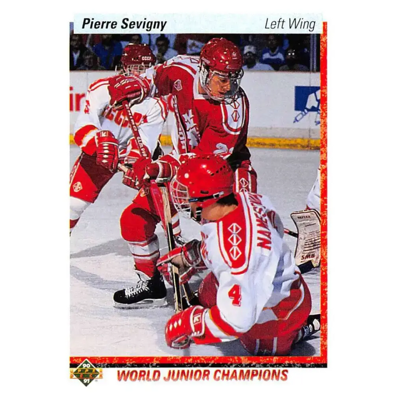 1990-91 Upper Deck #456 Pierre Sevigny NM-MT RC Rookie Hockey Card - Hockey Card Single