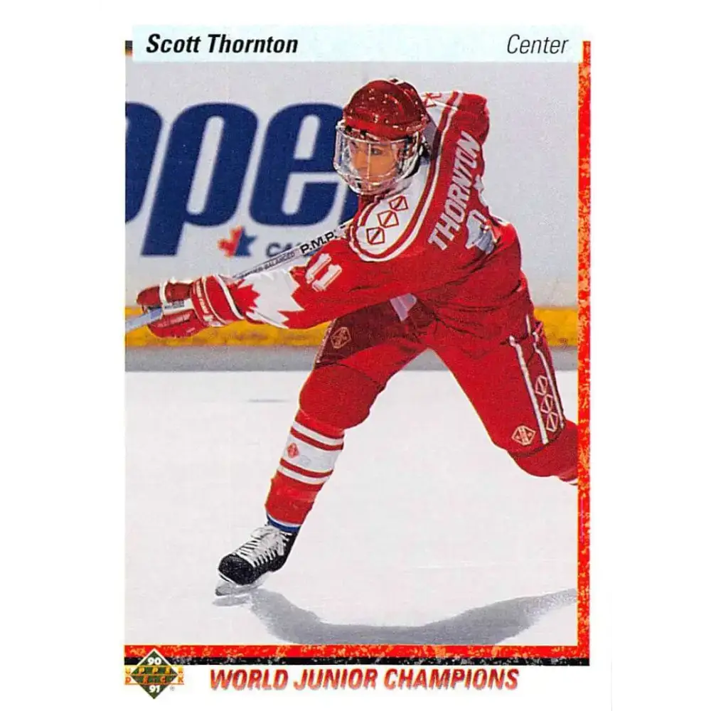 1990-91 Upper Deck #459 Scott Thornton NM-MT RC Rookie Toronto Maple Leafs Hockey Card - Hockey Card Single