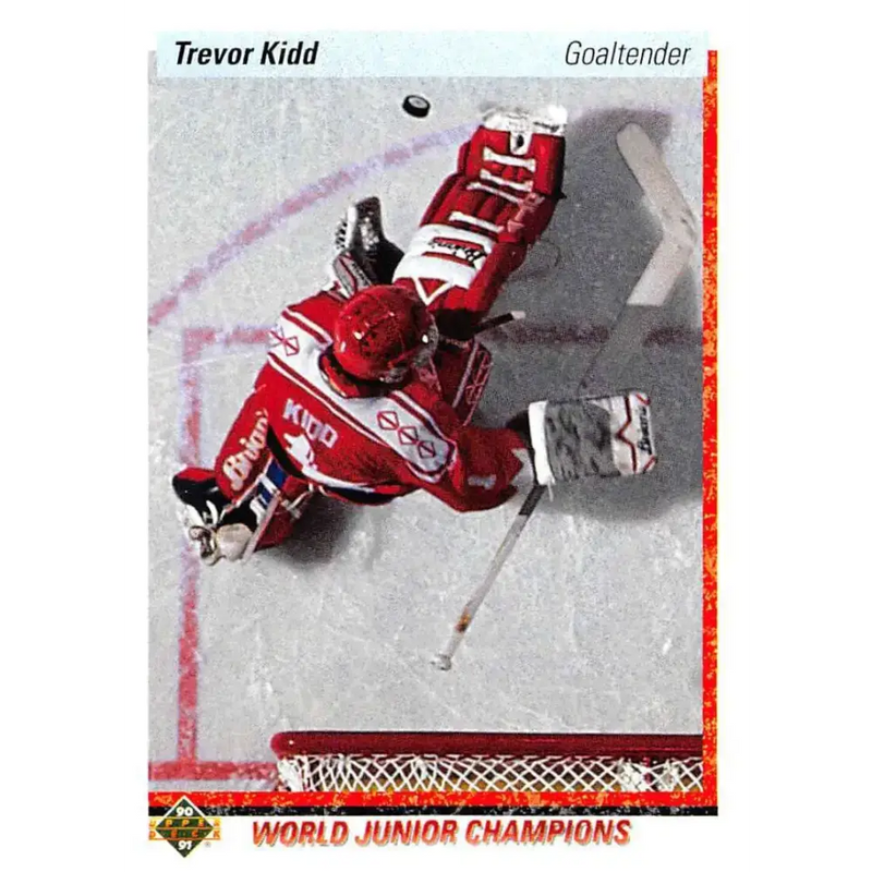 1990-91 Upper Deck #463 Trevor Kidd NM-MT RC Rookie Hockey Card - Hockey Card Single