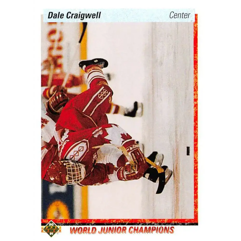 1990-91 Upper Deck #464 Dale Craigwell NM-MT RC Rookie Hockey Card - Hockey Card Single