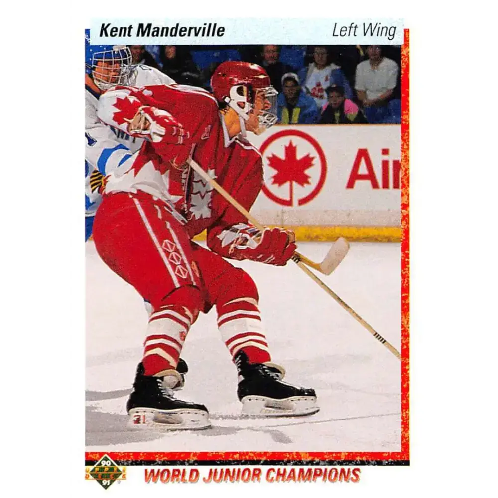 1990-91 Upper Deck #465 Kent Manderville NM-MT RC Rookie Hockey Card - Hockey Card Single