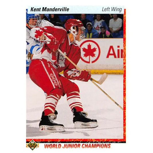 1990-91 Upper Deck #465 Kent Manderville NM-MT RC Rookie Hockey Card - Hockey Card Single