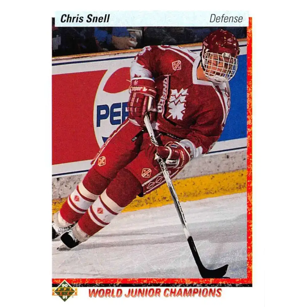 1990-91 Upper Deck #468 Chris Snell NM-MT RC Rookie Hockey Card - Hockey Card Single