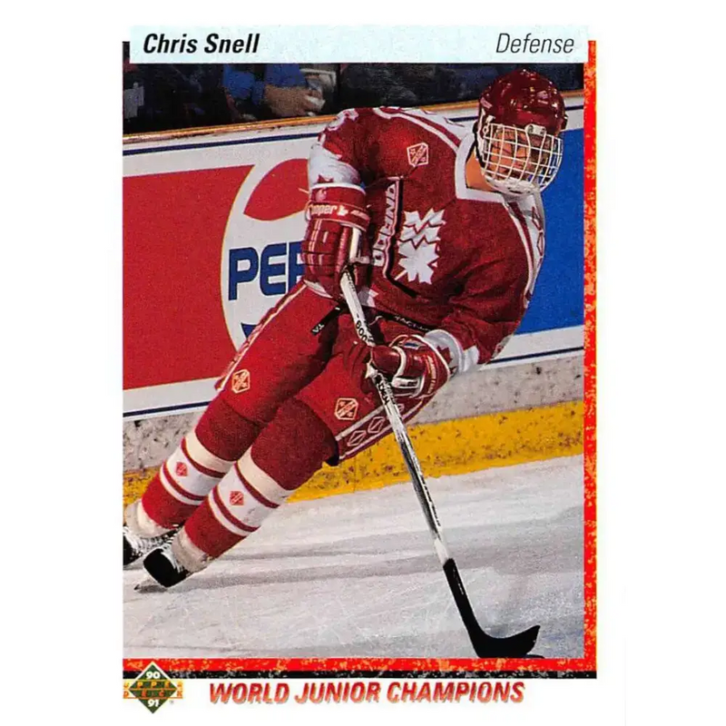 1990-91 Upper Deck #468 Chris Snell NM-MT RC Rookie Hockey Card - Hockey Card Single