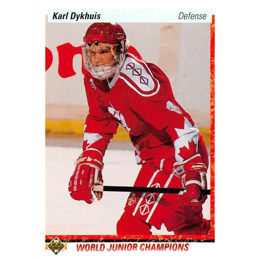 1990-91 Upper Deck #471 Karl Dykhuis NM-MT RC Rookie Chicago Blackhawks Hockey Card