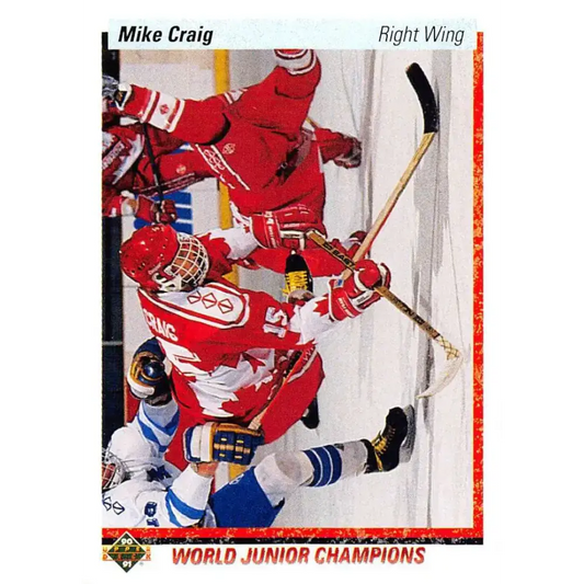 1990-91 Upper Deck #472 Mike Craig NM-MT RC Rookie Minnesota North Stars Hockey Card - Hockey Card Single