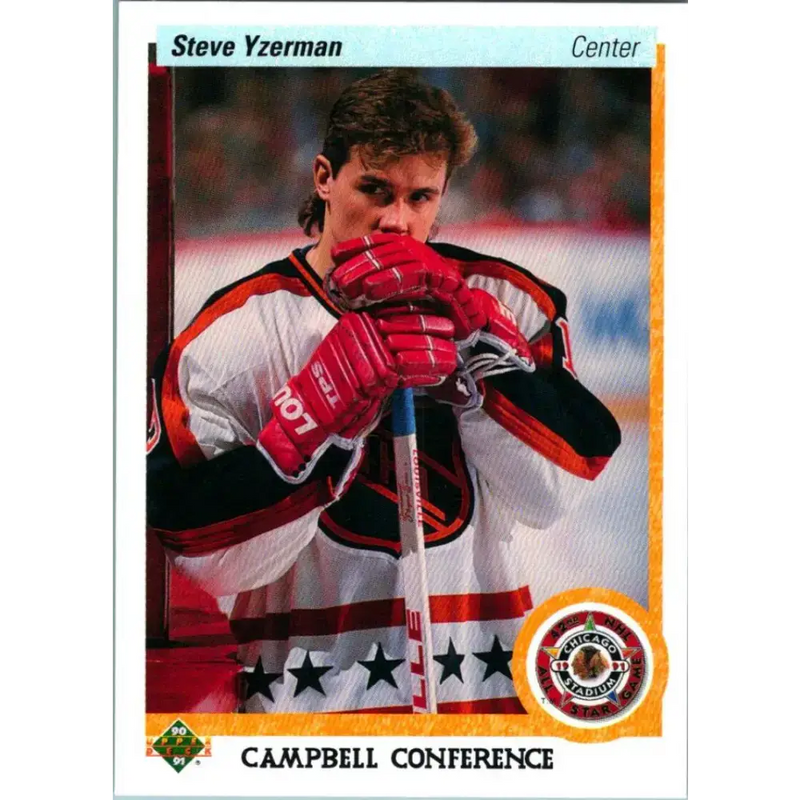 1990-91 Upper Deck #477 Steve Yzerman NM-MT Detroit Red Wings Hockey Card - Hockey Card Single