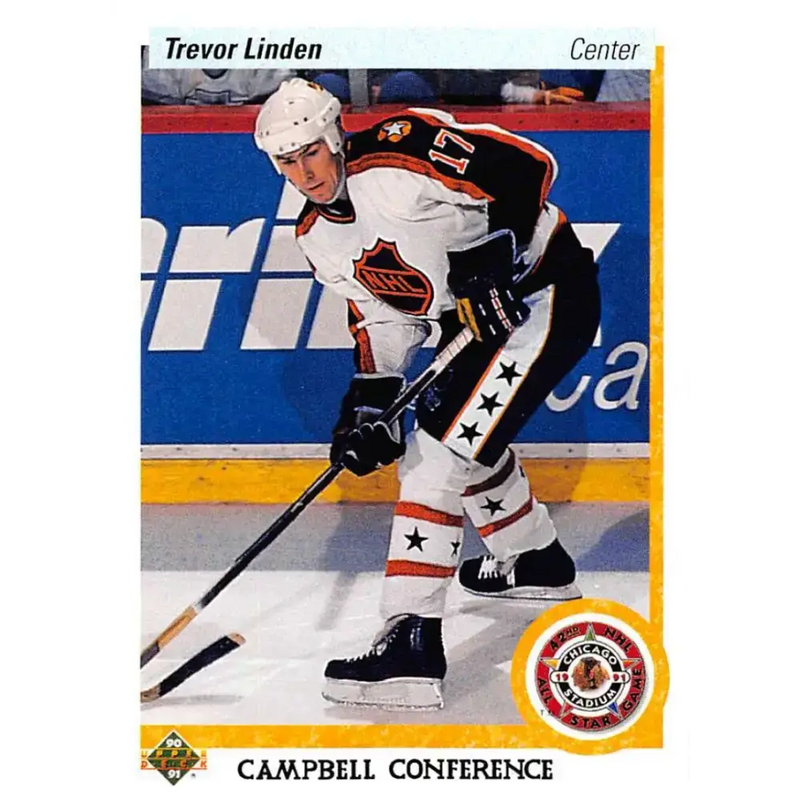 1990-91 Upper Deck #480 Trevor Linden NM-MT Vancouver Canucks Hockey Card - Hockey Card Single