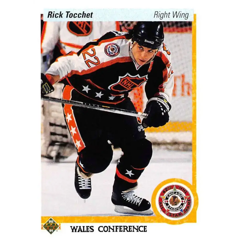 1990-91 Upper Deck #488 Rick Tocchet NM-MT Philadelphia Flyers Hockey Card - Hockey Card Single