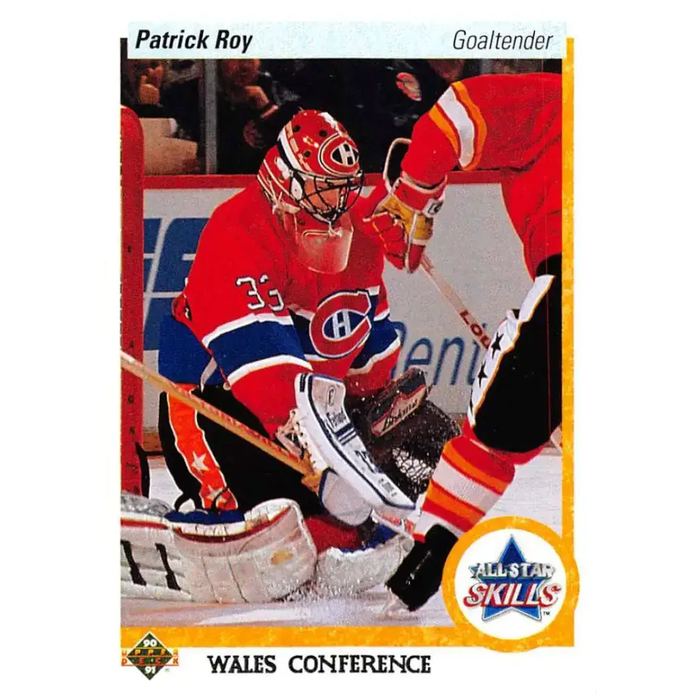 1990-91 Upper Deck #496 Patrick Roy NM-MT Montreal Canadiens Hockey Card - Hockey Card Single