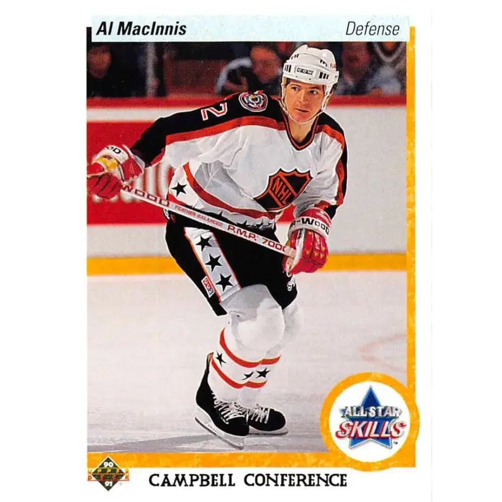 1990-91 Upper Deck #497 Al MacInnis NM-MT Calgary Flames Hockey Card - Hockey Card Single