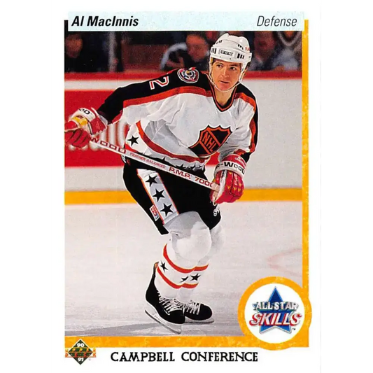1990-91 Upper Deck #497 Al MacInnis NM-MT Calgary Flames Hockey Card - Hockey Card Single