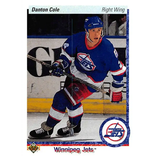 1990-91 Upper Deck #517 Danton Cole NM-MT RC Rookie Winnipeg Jets Hockey Card