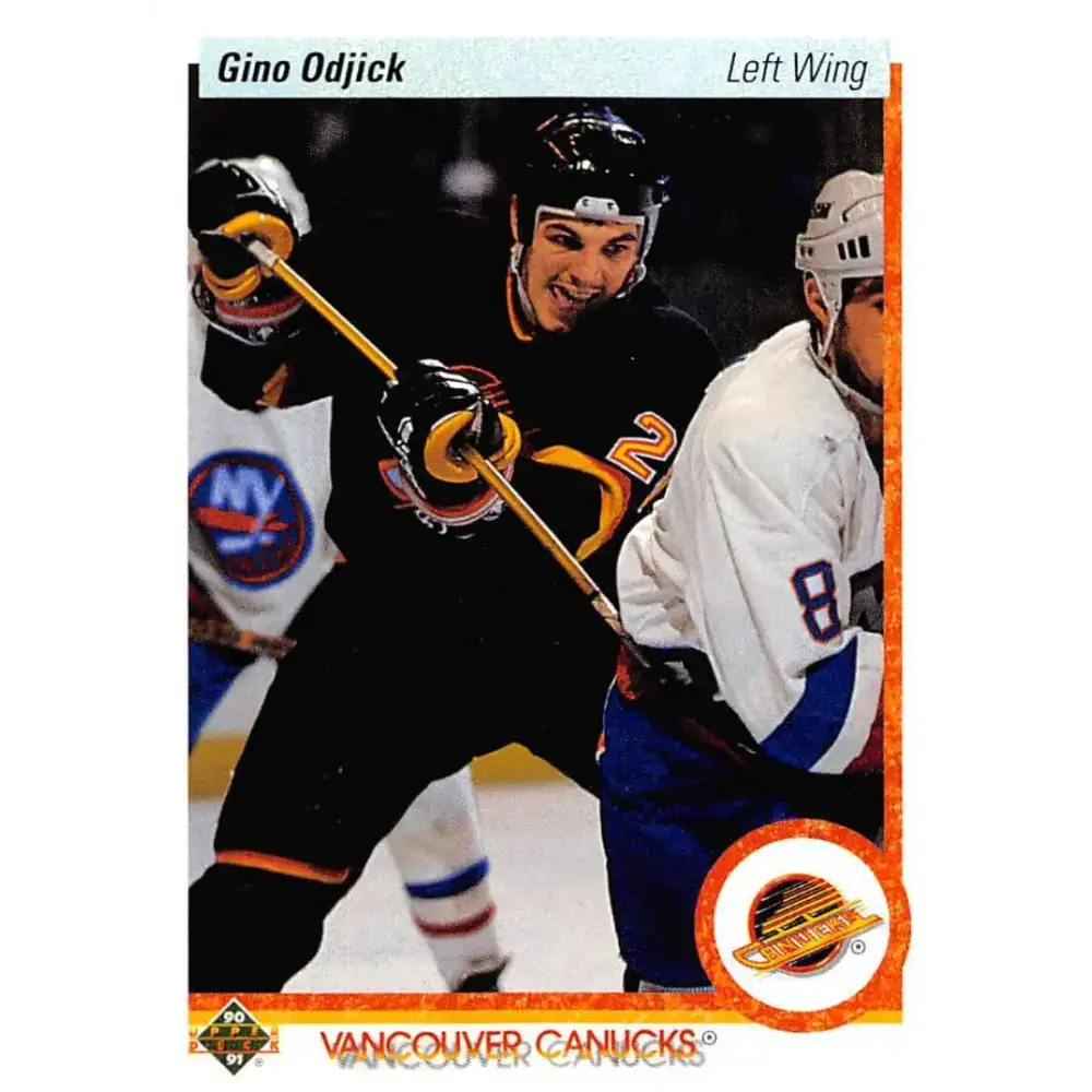 1990-91 Upper Deck #518 Gino Odjick NM-MT RC Rookie Vancouver Canucks Hockey Card