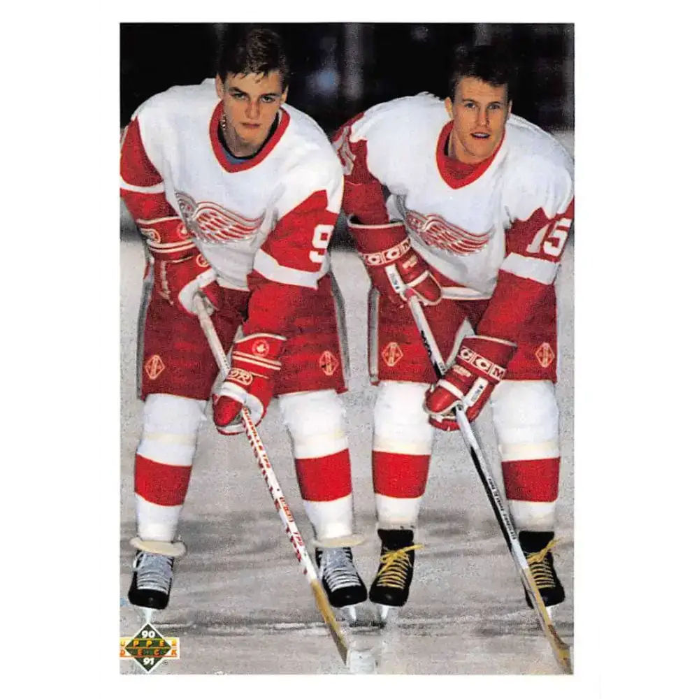 1990-91 Upper Deck #521 Sergei Fedorov/Johan Garpenlov NM-MT Detroit Red Wings Hockey Card