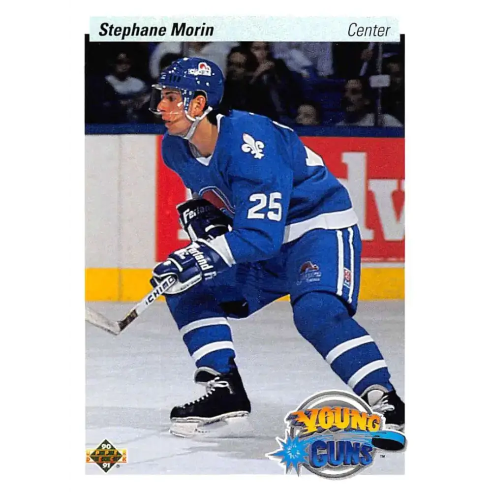 1990-91 Upper Deck #524 Stephane Morin NM-MT RC Rookie Quebec Nordiques Hockey Card - Hockey Card Single