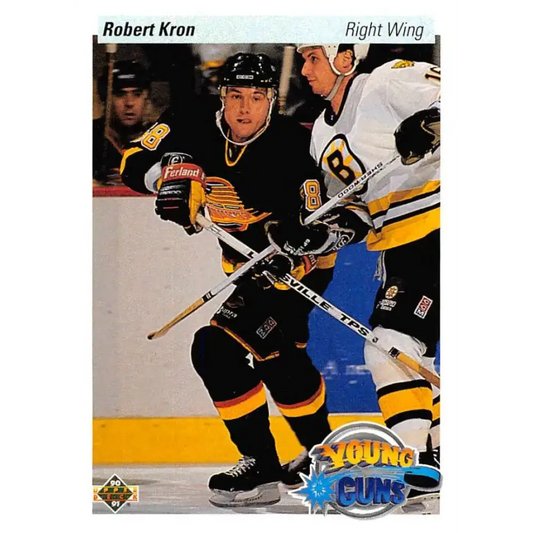 1990-91 Upper Deck #528 Robert Kron NM-MT RC Rookie Vancouver Canucks Hockey Card
