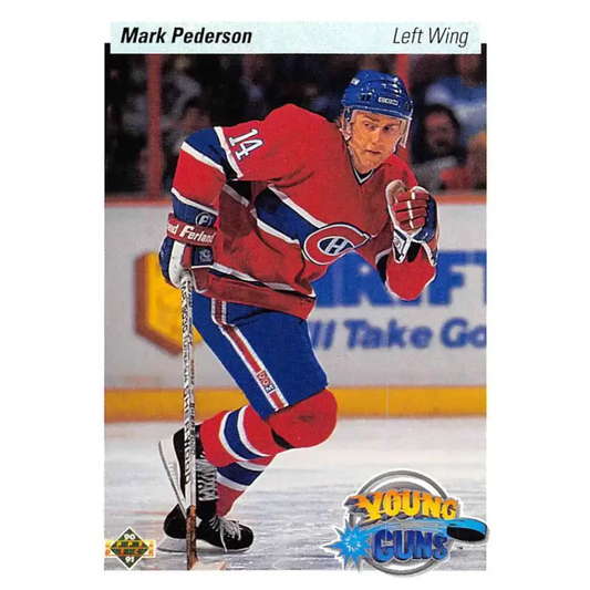 1990-91 Upper Deck #532 Mark Pederson NM-MT Montreal Canadiens Hockey Card - Hockey Card Single