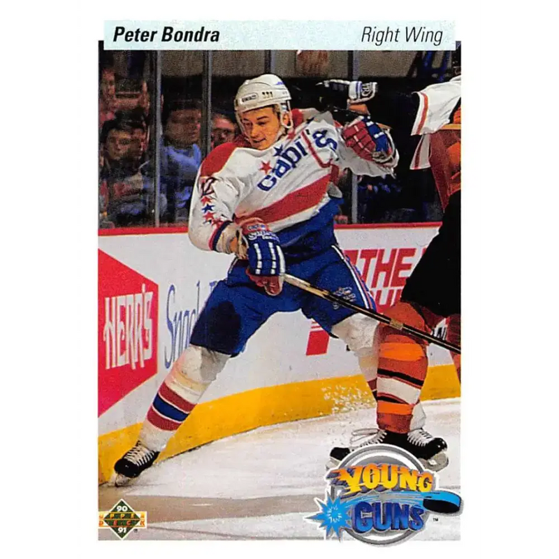 1990-91 Upper Deck #536 Peter Bondra NM-MT RC Rookie Washington Capitals Hockey Card - Hockey Card Single