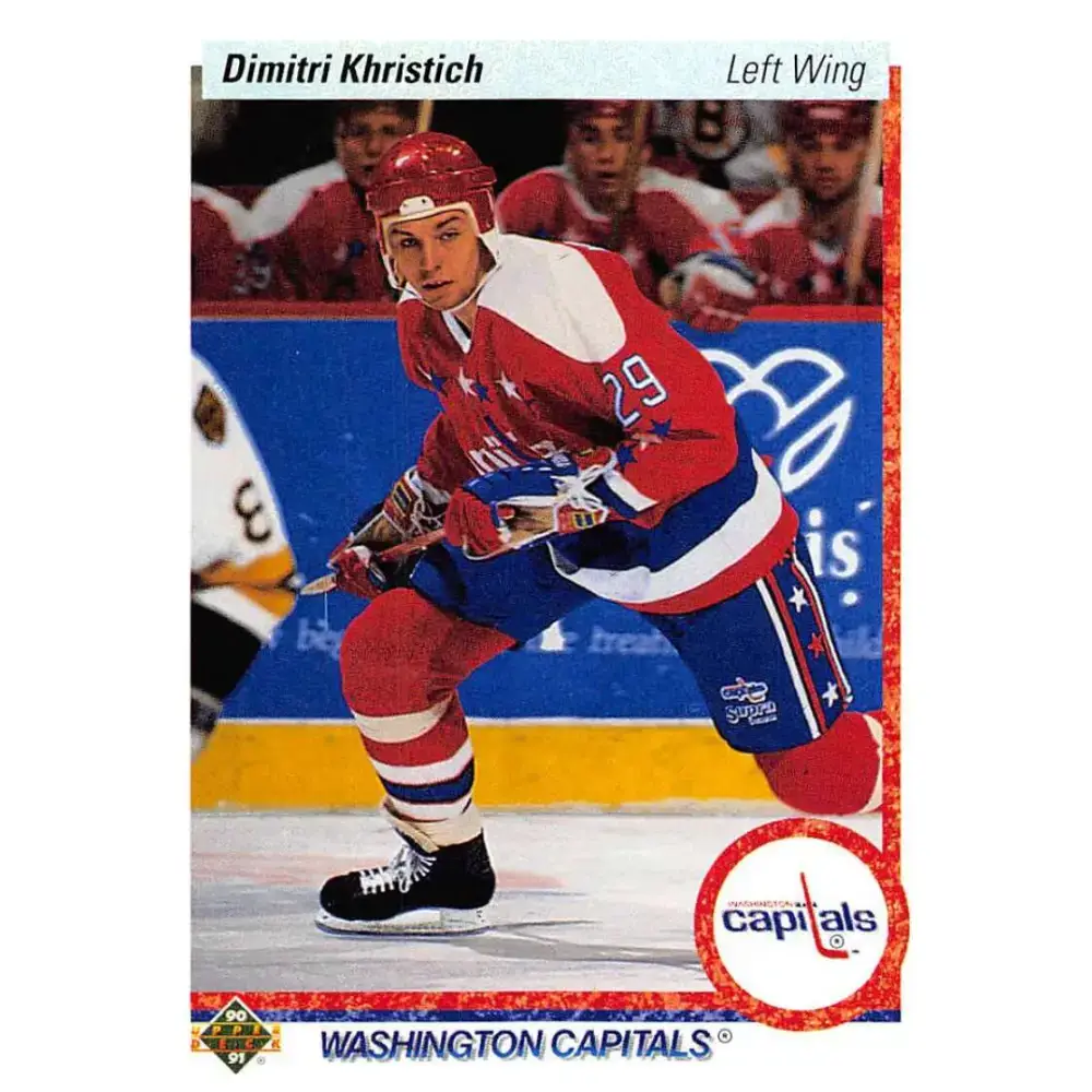 1990-91 Upper Deck #537 Dimitri Khristich NM-MT RC Rookie Washington Capitals Hockey Card