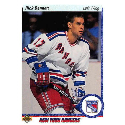1990-91 Upper Deck #540 Rick Bennett NM-MT New York Rangers Hockey Card