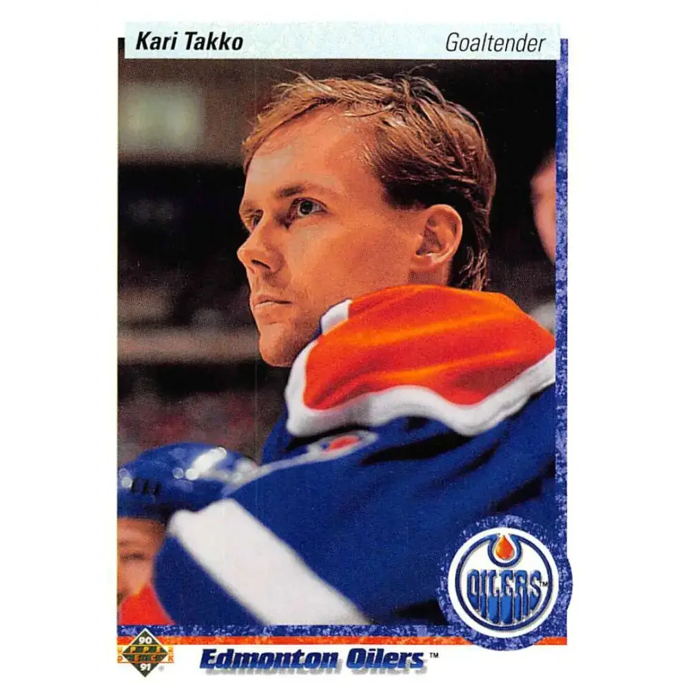 1990-91 Upper Deck #543 Kari Takko NM-MT Edmonton Oilers Hockey Card - Hockey Card Single