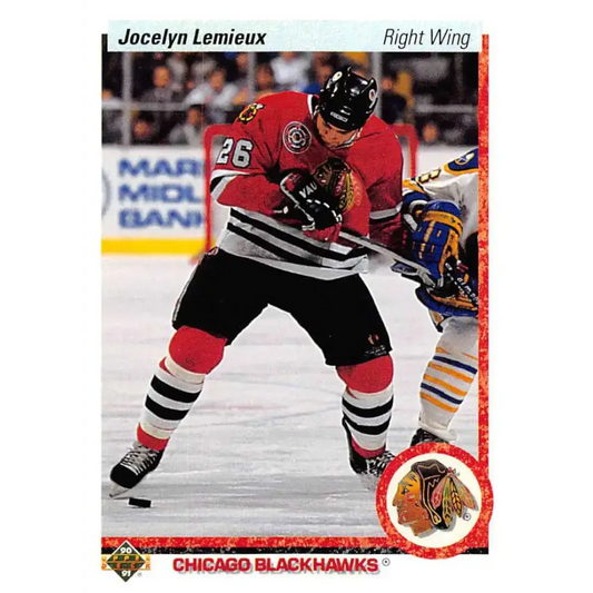 1990-91 Upper Deck #544 Jocelyn Lemieux NM-MT Chicago Blackhawks Hockey Card
