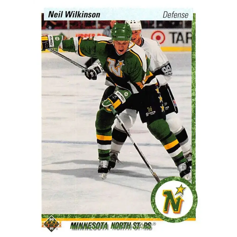 1990-91 Upper Deck #547 Neil Wilkinson NM-MT RC Rookie Minnesota North Stars Hockey Card - Hockey Card Single