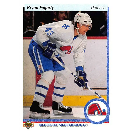 1990-91 Upper Deck #548 Bryan Fogarty NM-MT Quebec Nordiques Hockey Card - Hockey Card Single