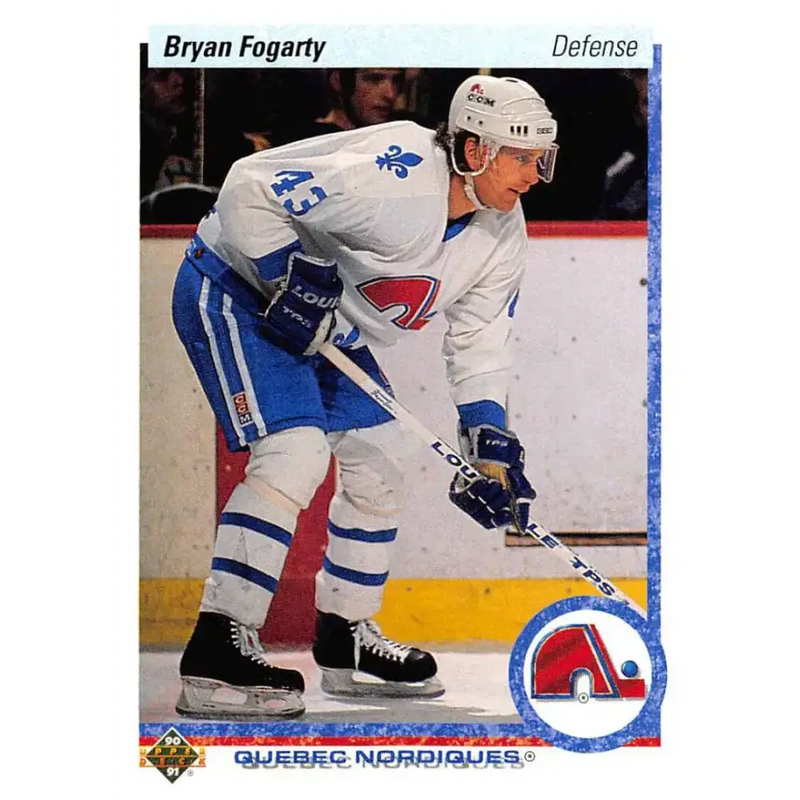 1990-91 Upper Deck #548 Bryan Fogarty NM-MT Quebec Nordiques Hockey Card - Hockey Card Single