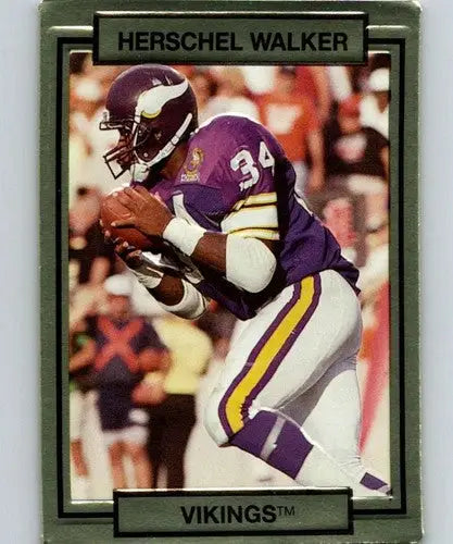 1990 Action Packed #158 Herschel Walker NM Near Mint Vikings ID:77349 - Football Card Single