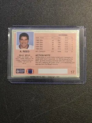 1990 Action Packed #17 Andre Reed - Football Card Single