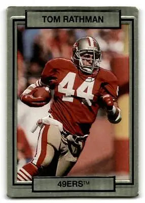 Tom Rathman football card from 1990 Action Packed trading cards collection