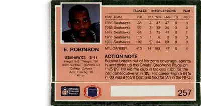 1990 Action Packed #257 Eugene Robinson - Football Card Single