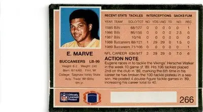 1990 Action Packed #266 Eugene Marve - Football Card Single