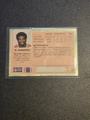 1990 Action Packed #9 Deion Sanders - Football Card Single
