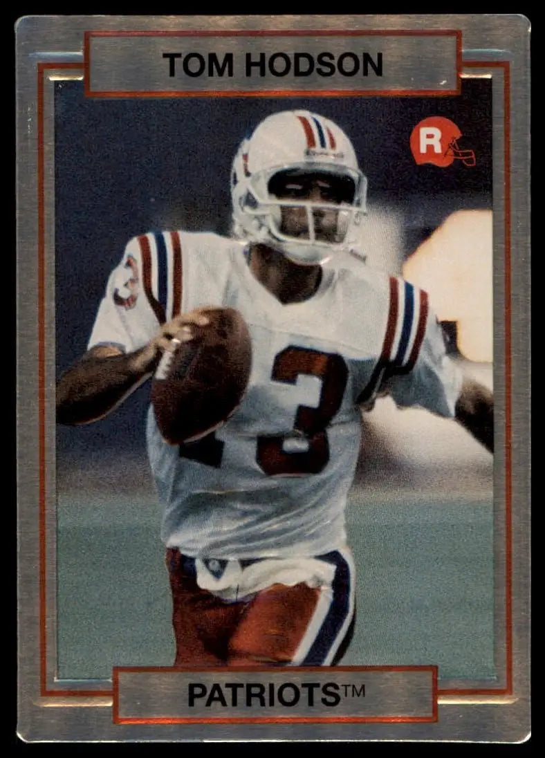 1990 Action Packed Rookie Update Tom Hodson #55 Rookie New England Patriots Card - Football Card Single