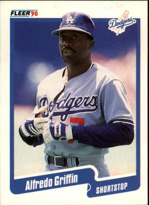 1990 Alfredo Griffin Fleer Baseball Card #395 - Baseball Card Single