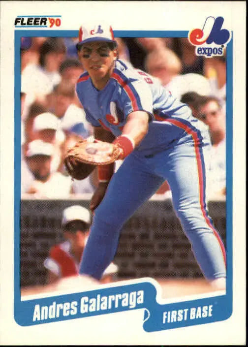 1990 Andres Galarraga Fleer Baseball Card #345 - Baseball Card Single