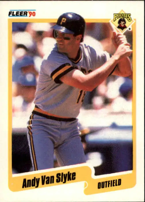 1990 Andy Van Slyke Fleer Baseball Card #481 - Baseball Card Single