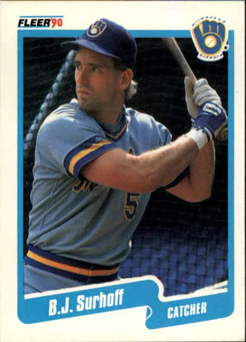 1990 B.J. Surhoff Fleer Baseball Card #338 - Baseball Card Single