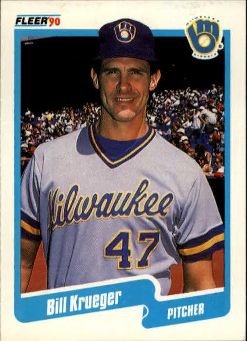 1990 Bill Krueger Fleer Baseball Card #328 - Baseball Card Single