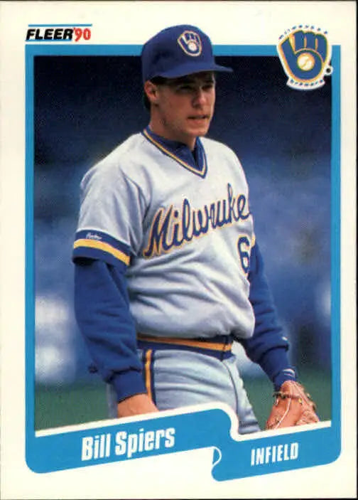 1990 Bill Spiers Fleer Baseball Card #337 - Baseball Card Single
