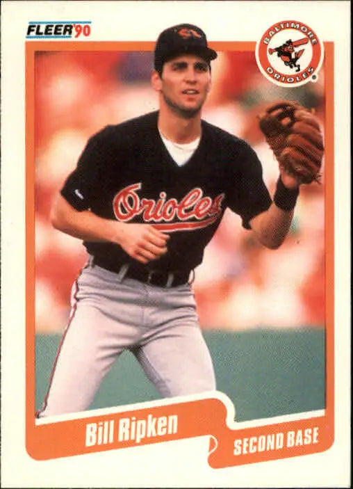 1990 Billy Ripken Fleer Baseball Card #186 - Baseball Card Single