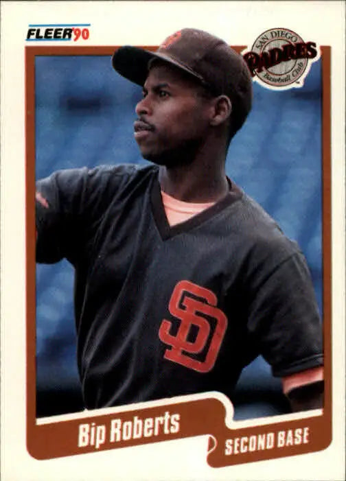 1990 Bip Roberts Fleer Baseball Card #166 - Baseball Card Single