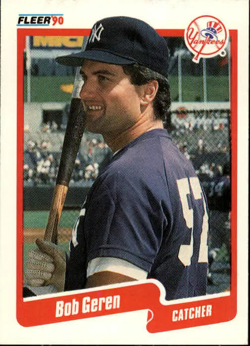 1990 Bob Geren Fleer Baseball Card #442 - Baseball Card Single