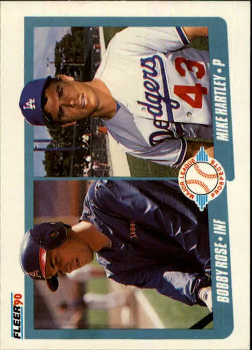 1990 Bobby Rose / Mike Hartley Fleer Baseball Card #651 - Baseball Card Single