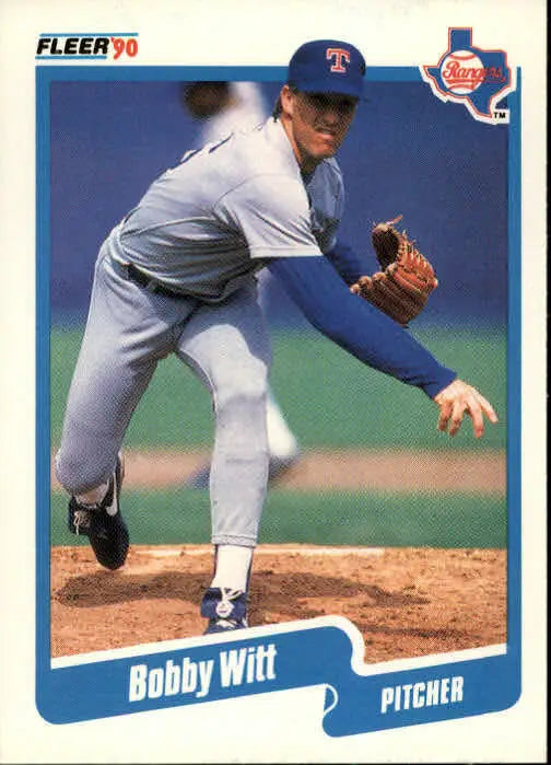 1990 Bobby Witt Fleer Baseball Card #315 - Baseball Card Single