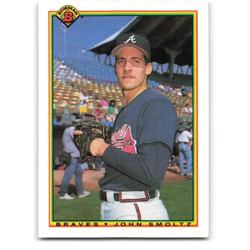 1990 Bowman #10 John Smoltz NM-MT Atlanta Braves Baseball Card - Baseball Card Single
